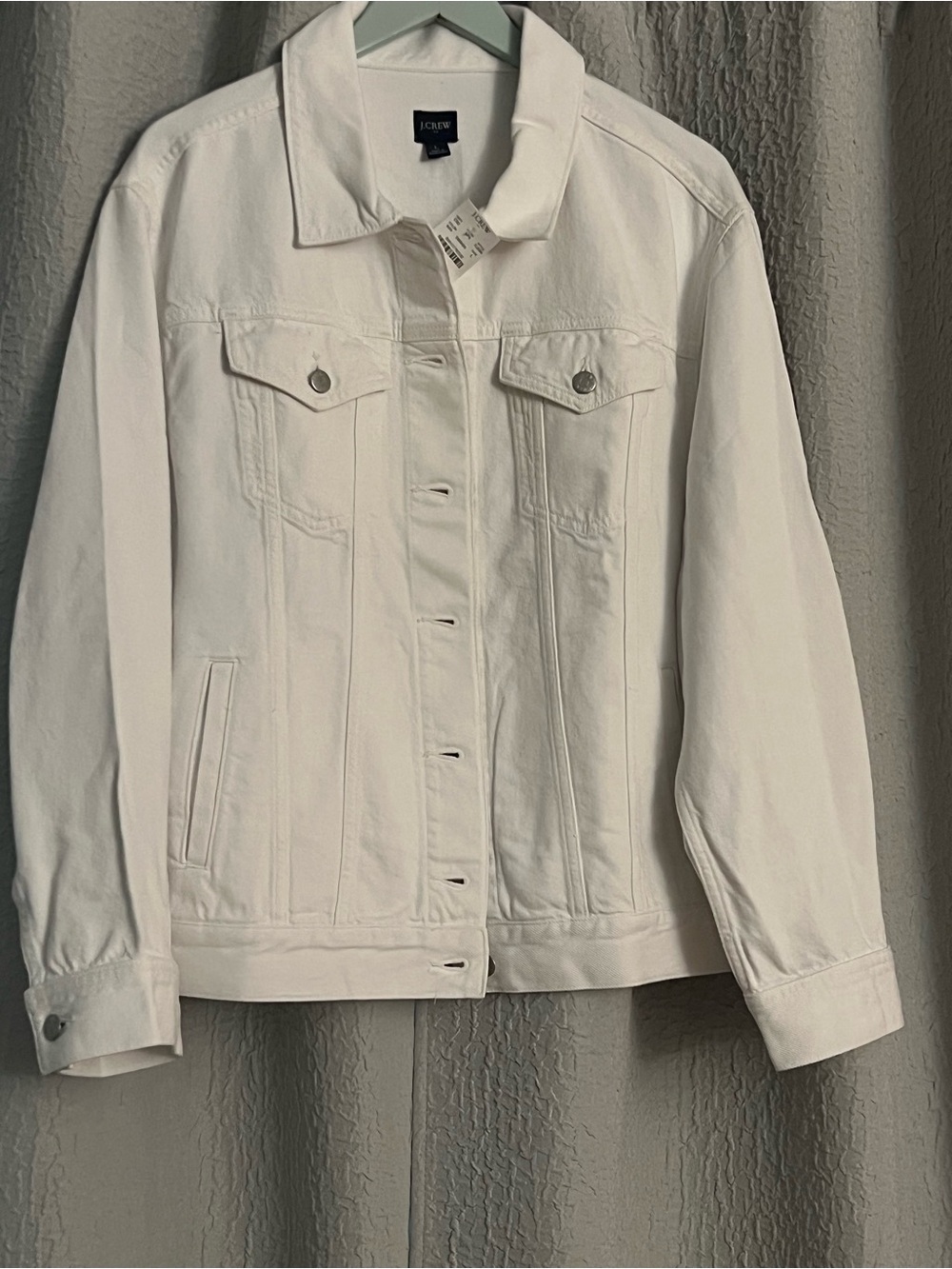 J. Crew White Denim Trucker Jacket